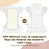 6-Layer Diaper(6 Pack) Mama Koala Natural Cotton Cloth Diaper Inserts, Adjustable and Reusable for Any Baby Cloth