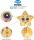 DolliBu Yellow Starfish Stuffed Animal, 5.5 Inch Plush Toy, Huggable Cuddle Gift for Kids and Toddlers.