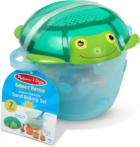 Melissa & Doug Sunny Patch Seaside Sidekicks Sand Baking Set - Beach Toy for Kids Ages 3+