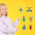 DaiUni 24 8.27''5.9'' Sheets Make Your Own Robot Stickers for Kids Toddlers, Make a Face Stickers for Kids Party Favors