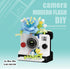 Sacblirr Ice Blue Film Cute Flower Camera Series Mini Building Toy Bricks Micro Blocks Kit Miniature Toys Ideal