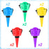 10 Pieces Throw and Catch Ball Set, Kids Ball and Cup Hand Eye Coordination Game, Outdoor Party Game for Yard Lawn