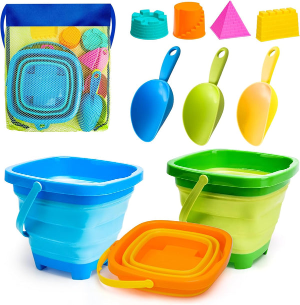 AuntyFey Collapsible Beach Toys Sand Toys for Toddlers 1-3, Beach Toy Sand