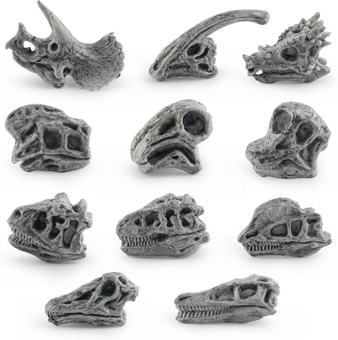 LC JoyCre Mini Grey Dinosaur Bones for Kids Sandbox Toys - Realistic