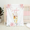 UnoCo Personalized Deer Baby Blanket, Baby Girl Blanket, Pink Floral Baby Blanket, Girl