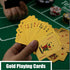 Mini Playing Cards, 2 Deck Cool Gold Poker Cards, Miniature Waterproof Foil Poker Cards for Teens and Adults