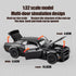 1/32 Dodge Challenger Hellcat Alloy Toy Car Model with Light and Sound, Pull Back Collectible Model Cars for Boys 3+