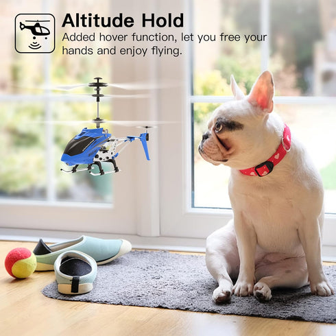 Cheerwing SYMA S107H Remote Control Helicopter, Mini Helicopter with Gyro, Altitude Hold, Blue for Adults Kids