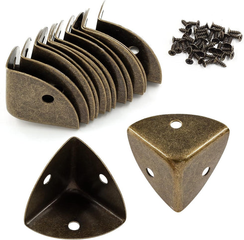 Zorveiio 24pcs Antique Corner Guards Box Edge Protector, Shelf Edge Protector Decorative, Wood Guard Corner Hardware