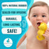 CaaOcho Pure Natural Rubber Bath Toy - Nalu The Seahorse Baby Toy - Hole Free Bath Toys, BPA Free Bath Toys for Infants, without Holes Sealed Natural Rubber Baby Toy