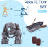 3 otters 90PCS Pirate Toy Set, 2 Colors Pirate and Skeleton Warriors Figures with Accessories Plastic Pirate Toys for Kids Birthday Easter