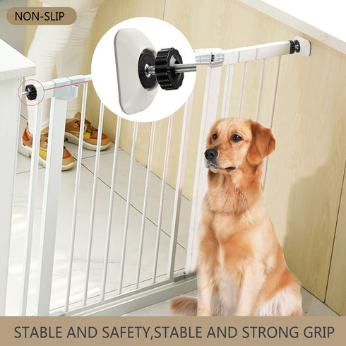 Vmaisi Baby Gate Wall Cup Protector, Pressure Mounted Safety Gates, Damage-Free, Fits Doorway, White
