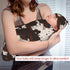 Valvphora Brown Cow Print Swaddle Blanket with Hat Receiving Blanket, Western Highland Cow Baby Items Stuff for Girls