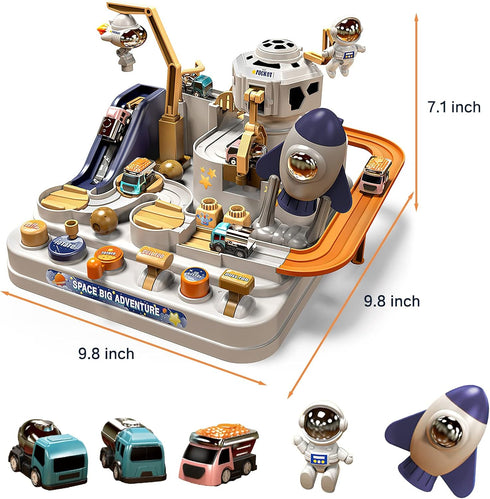 3 4 5 6 7 Playset 3 Mostop Kids Race Track Game Car Adventure Toy for Years Old Boys Girls, Spaceship Puzzle Rail Track