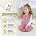 2T, 0.5 3-Pack Mama Cheetah Toddler Sleep Sack with Feet TOG Organic Cotton Baby Wearable Blankets with Legs, Baby