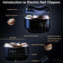 Vazpalas 3 in1 Trimmer Electric Nail Clipper, Baby Nail Electric, Smart Easy Nail Clipper with LED Light & Nail Clip