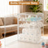 ERTIUANIO 3 Countertop Baby Bottle Organizer Tier Acrylic Bottle Storage Organizer Container, Clear Plastic Bottle