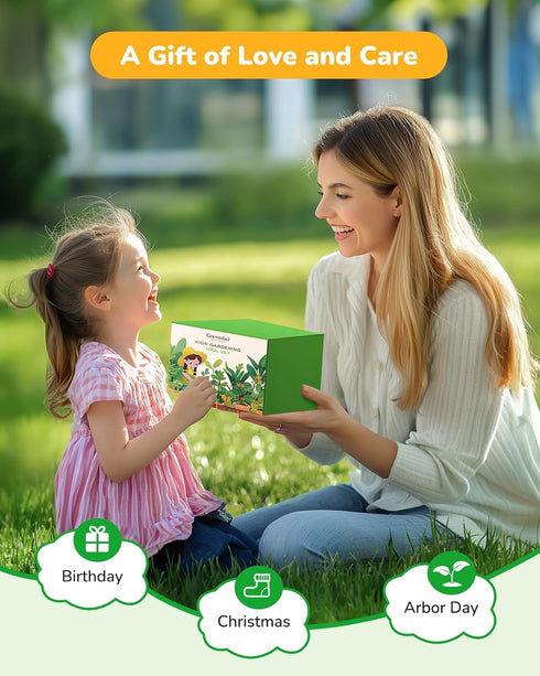 Set Kids Gardening Toys, Quality Garden Tool Kit for Kids and Toddlers, Includes Two Shovels, Garden hat,Rake