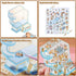 Generic 20 Sets 3D Box-Packed, Sticker Scene Craft Kit - with Tweezer & Reusable Miniature Cartoon House Stickers Fun