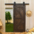 1/12 iLAND Scale Accessories of Dollhouse Door Miniature Wooden Barn Doors w/Sliding Rods for Dollhouse Dcor Doll House