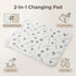 19.7"x25.6" 100% Baby Diaper Changing Pad, Waterproof Changing Pad Liners with Muslin Cotton Front Top and Leather