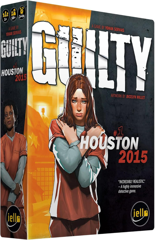 IELLO: Guilty: Houston 2015 Cooperative Board Game, Deduction Murder Investigation, Ages 18+, 1-99 Players