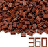 Feleph 360 Pieces 1x2 Masonry Profile Bricks Building Blocks for Wall Parts and Pieces Diverse Bulk Toy Set Compatible with Major Brands (Reddish Brown)