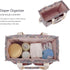 Charming Cherry Canvas Tote Bag - Stylish Multi-Pocket Shoulder Purse for Women
