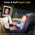 360 (2 Pack) Baby Car Mirror with Light - Remote Control, Adjustable, Shatter Resistant Car Seat Mirror - Clear Night