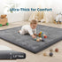 COLLACOCO 1.3" Tummy Baby Play Mat for Floor, Playpen Mat, Thick Memory Foam Time Mat, Soft Coral Velvet Nursery Rug