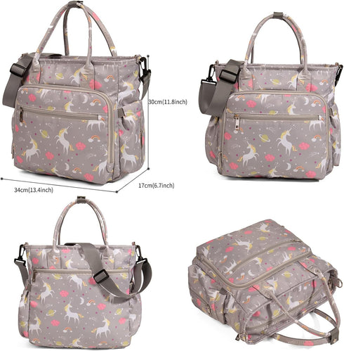 MEYTEILAY Diaper Bag Tote Baby Changing Bag Portable Waterproof and Large Capacity with Shoulder Strap Stroller Hooks