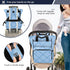 SUABO Backpack Baby Diaper Bag Blue Ice Cream Large Bag Waterproof Travel Diaper Bags for Moms and Dads