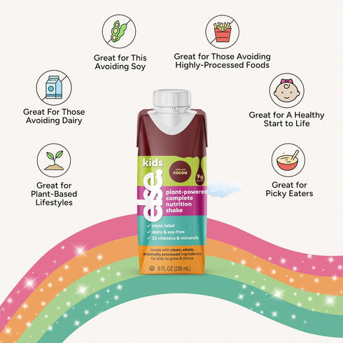 25+ 2-12 8 oz, 16-Pack Else Nutrition Ready to Drink Kids Nutrition Shake, Chocolate Plant-Based, Dairy-Free