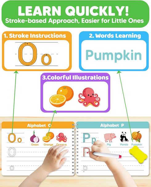 3-5, 3 4 5 Preschool Learning Activities Kindergarten Workbooks, Toddler Busy Book Handwriting Practice, Coloring