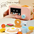 18-Piece Playset, 3+ Pillowhale Bagel & Toast Pop-Up Toaster Wooden Breakfast Montessori Kitchen Toy Includes Bagels