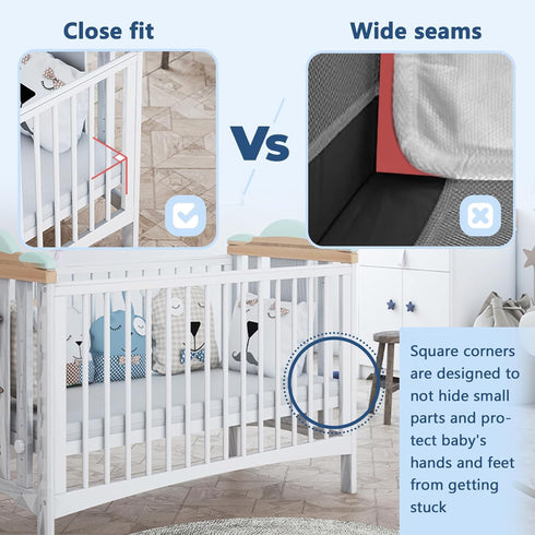 Pack 38x26 inch and Play Mattress Portable Crib Mattress for Travel, Memory High Density Foam for Toddle Baby, Dual