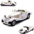 PUXU 1:28 Pullback 6.5in/16.8cm) Scale Diecast Metal Antique Classic Model Cars Collectible Toy Gifts (White,Length