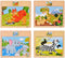 CCLIFE Wooden Jigsaw Puzzles Set for Kids 2-5 Years 12 Piece Colorful Wooden