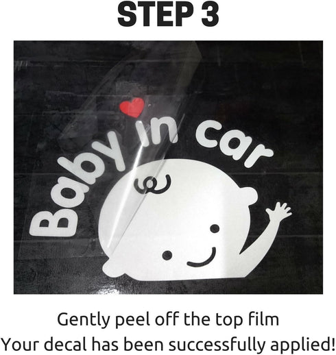 Baby on Board, Baby in Car, Car Window Decal Stickers - 3 Pack