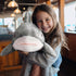MUPI Shark Plush, 39” Shark Stuffed Animal, Large Shark Pillow Toy, Grey Ocean Stuffed Animal
