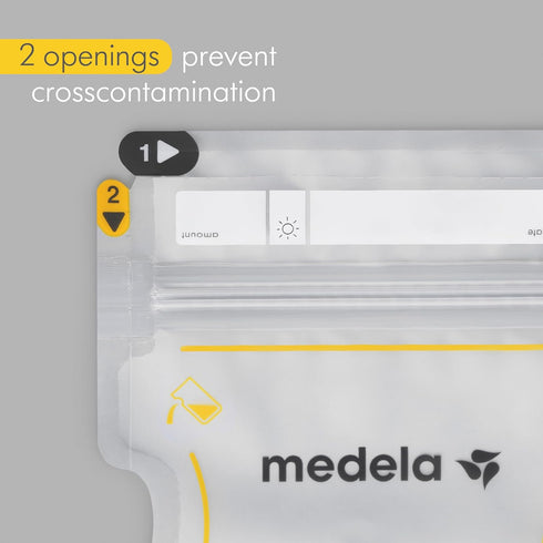Medela Easy Pour Breastmilk Storage Bags | 100 Count 210ml | Disposable Leakproof Breast Milk Bags with Milk