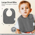 Organic Cotton Baby Bibs – Absorbent Drool Bibs with Snaps for Newborns & Toddlers