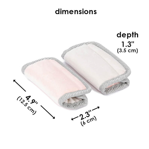 2 Pack Diono Soft Wraps Car Seat Straps, Shoulder Pads for Baby, Infant, Toddler, Reversible Soft Seat Belt Cushion