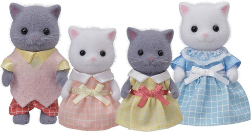 Calico Critters Persian Cat Family - Set of 4 Collectible Doll Figures