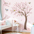 decalmile Large Cherry Blossom Tree Wall Stickers Pink Flower Birds Tree Branch