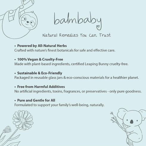 1 oz Balm Baby Teething Oil Rub - Natural and Organic Baby Teething Relief Aid with Chamomile & Clove - Vegan, Non-GMO