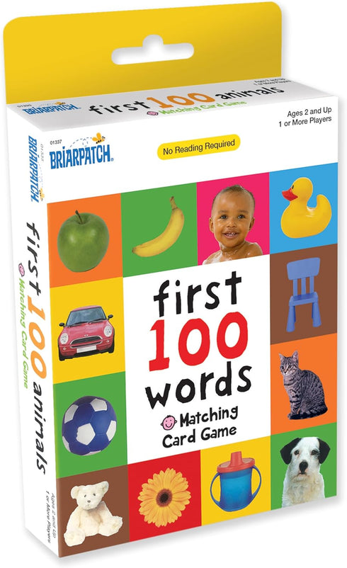100 Briarpatch, First Words Matching Card Game, Based On Board Books by Roger Priddy, Preschool Learning for Kids