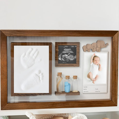 ifeolo Baby Hand and Footprint Kit, Baby Memory Keepsake Box Frame with Tooth