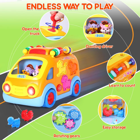 2 2-3, 2 3 4 Toy Cars for Year Old Boy Toys, Baby Boy Gifts, Musical Learning Crawling Toys for Toddlers Educational