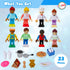 8 Toy Figures & Playsets, 2 Inch Play Peoples Set, Early Development Family Figurines for Kids 3+